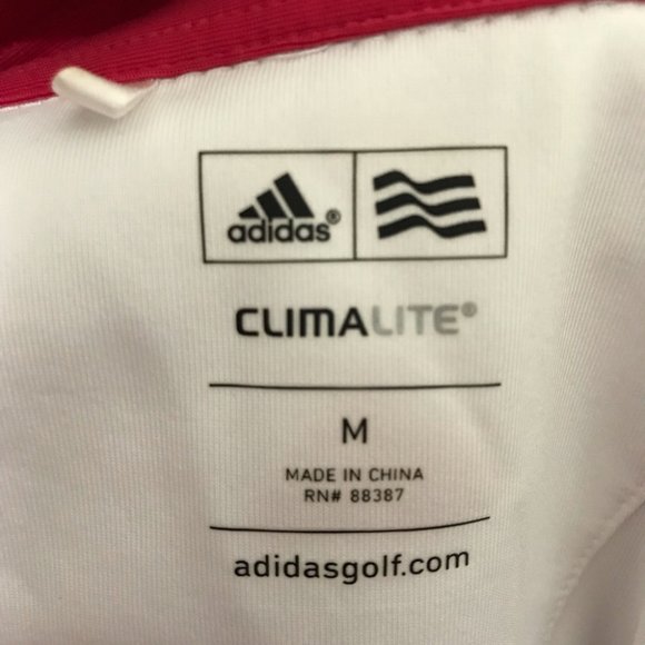 Adidas Climalite Womens Golf Pink & White Stripe Top Sz-Medium - Picture 7 of 11